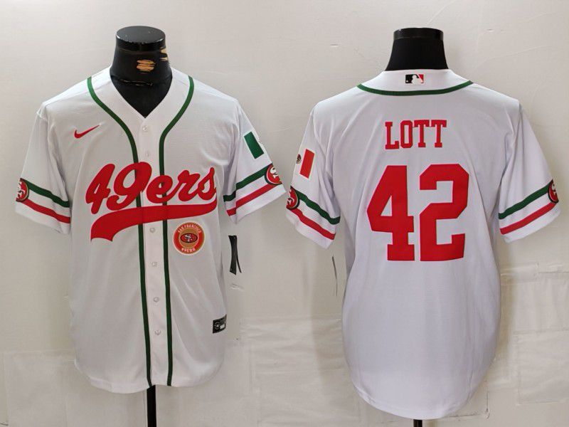 Men San Francisco 49ers #42 Lott White Joint Name 2024 Nike Limited NFL Jersey style 3->san francisco 49ers->NFL Jersey